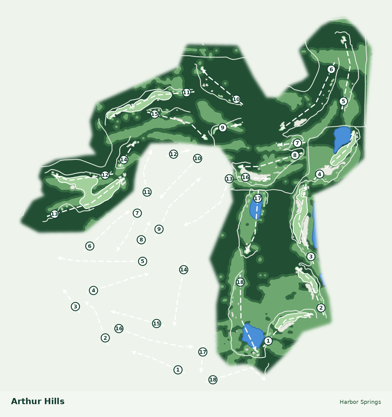 Arthur Hills course layout